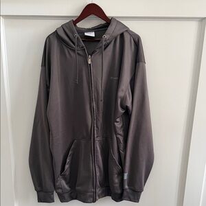 Champion Men’s Charcoal Full-Zip Hoodie • 2XLT • 100% Polyester • Like New